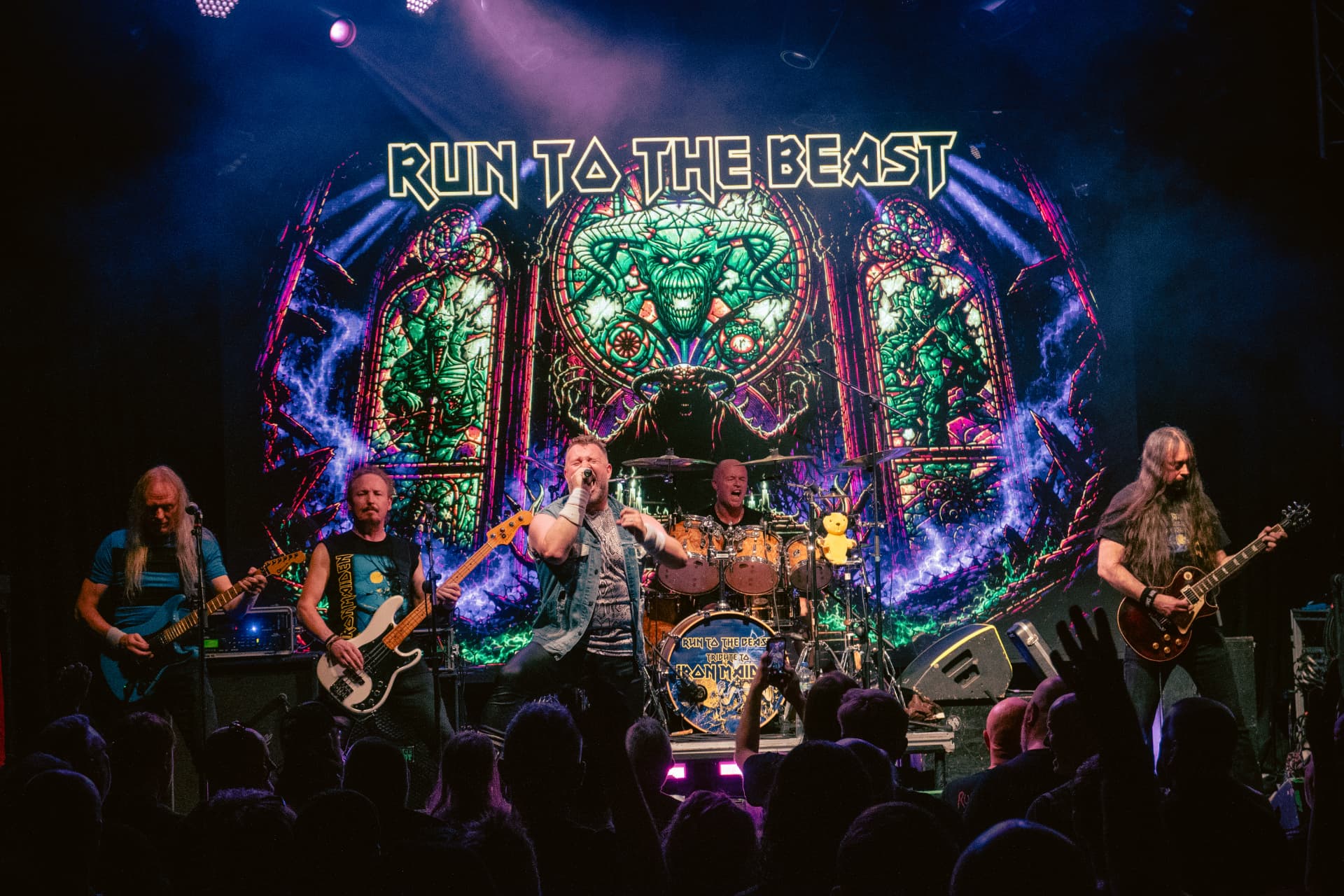 Run to the Beast performing at The Button Factory, Dublin — the full five-piece band on stage